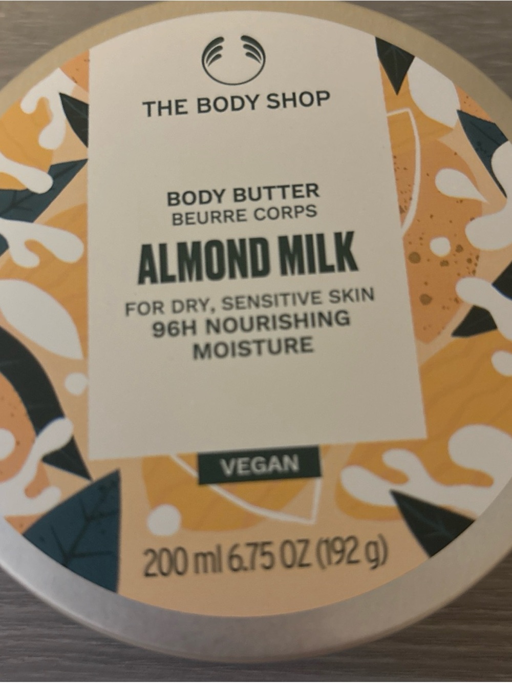 The Body Shop Almond Milk Body Butter - Yellow & White Design
